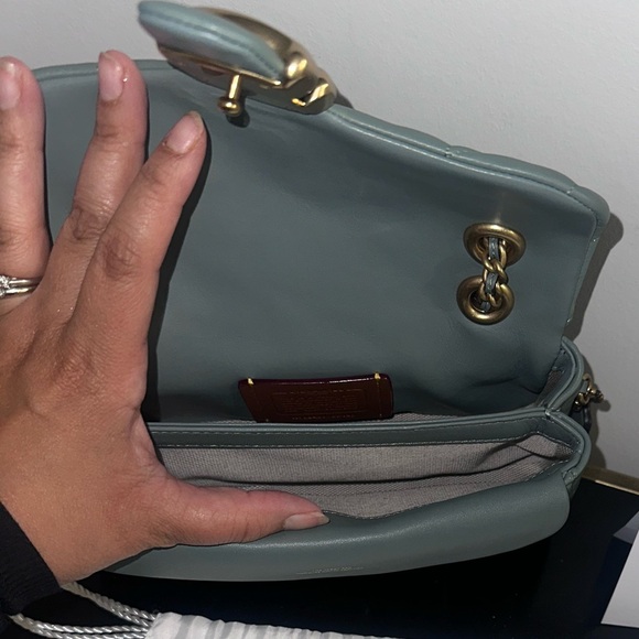 Coach Quilted Tabby 20 in Sage with Gold Hardware - Picture 5 of 5